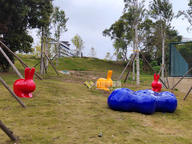 兒童友好型玻璃鋼座椅裝飾深圳龍岐灣公園主題景觀